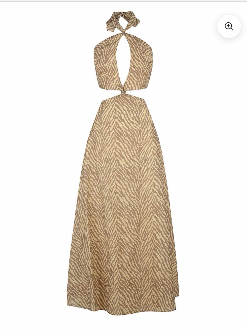 Animal Print Cutout Dress- XS